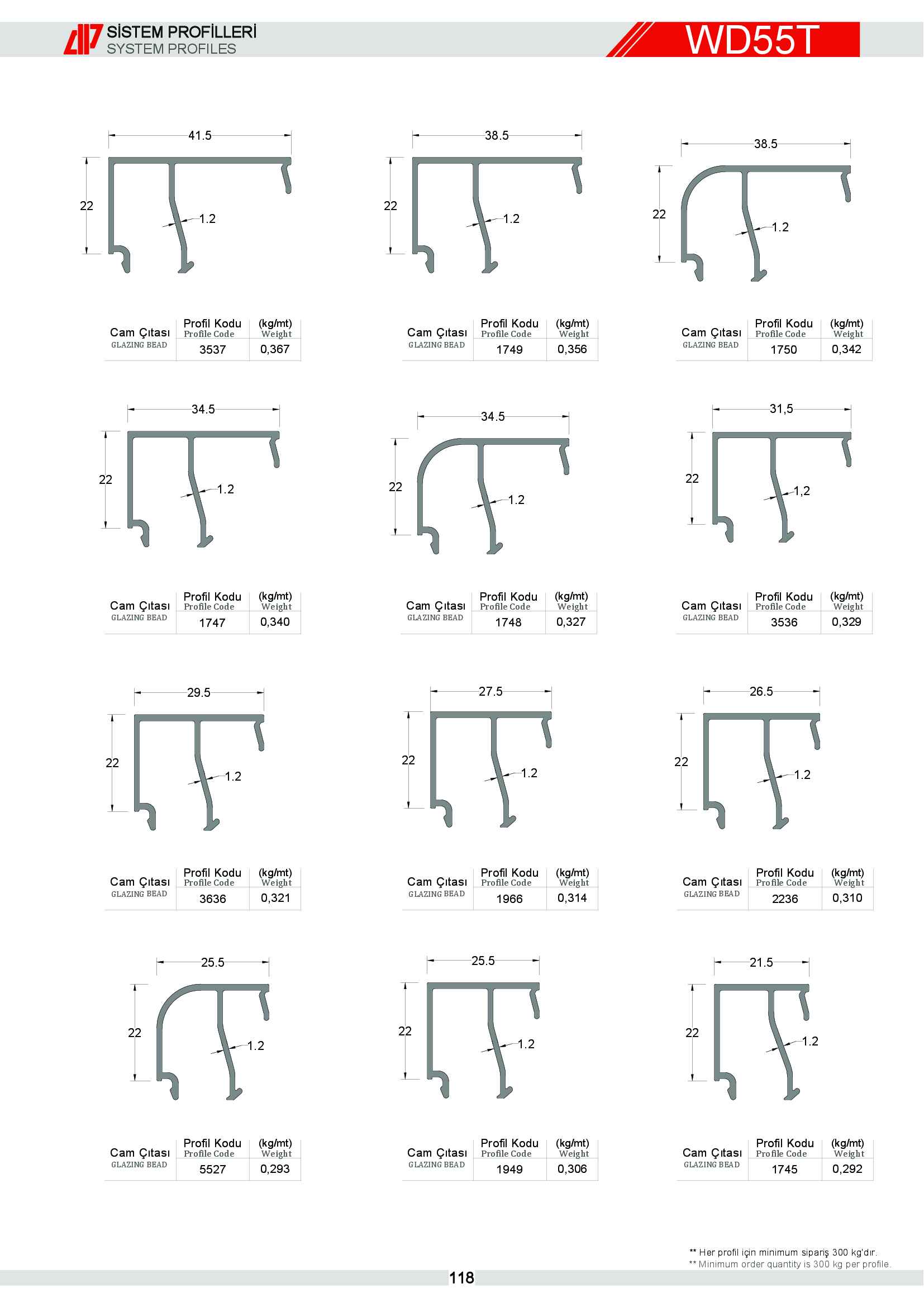 S 55 Yalıtımlı Alüminyum 48